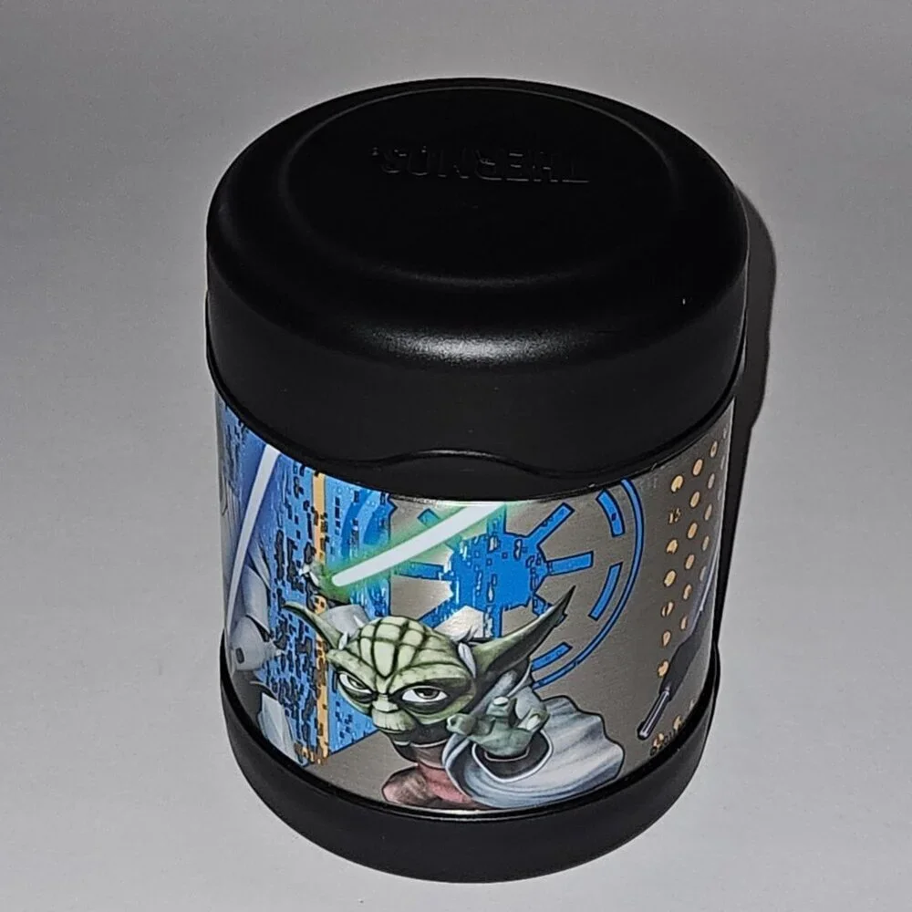 Thermos Funtainer Star Wars Clone Wars Food Storage Hot Cold 10 oz Anakin Yoda